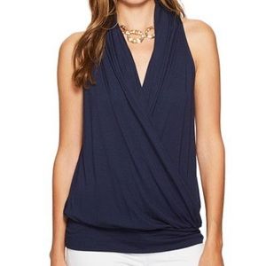 Lilly Pulitzer Navy Blue Heron Top (Size: M)